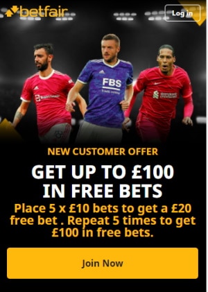 Image of Betfair free bet offer