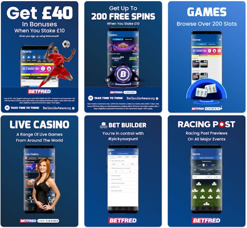 Image of Betfred mobile app