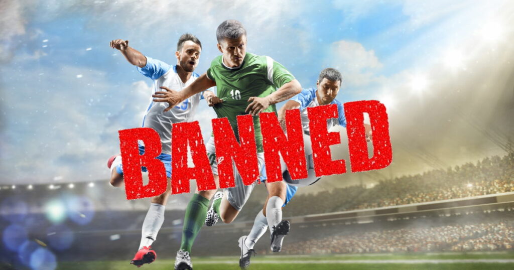 Footballer with word banned