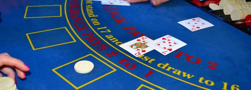 Image of blackjack tactics in play